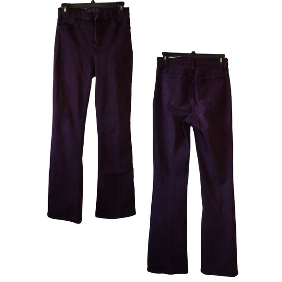 NYDJ, Not Your Daughter’s Jeans, High Rise Boot Cut Jeans, Eggplant Purple - Picture 3 of 7